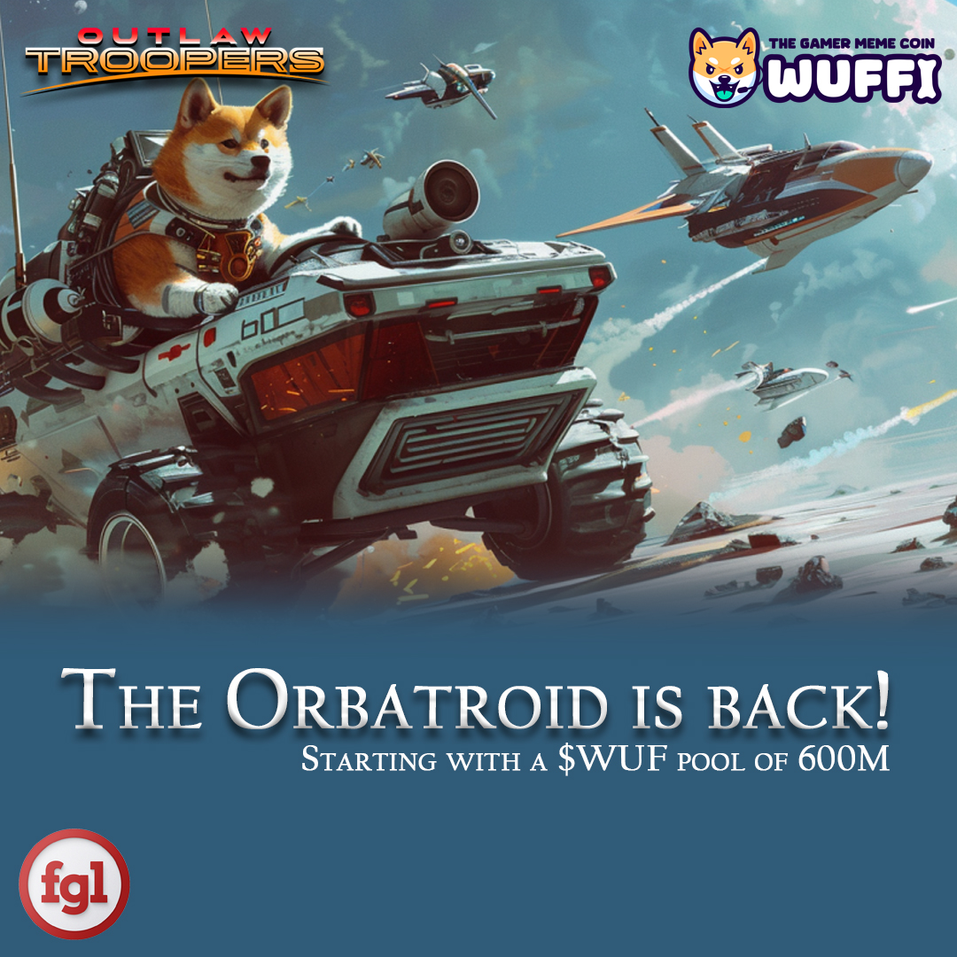 The Orbatroid is back! 
Tomorrow we need your help again to defeat him! 💪 
As usual we have some amazing prizes to give out. 
Starting with a $WUF pool of 600M, 🥳sponsored bij @WUFFI_Inu token! 🙏 

Do you help us again? 

#NFTgame #PlayAndOwn #WUFFI