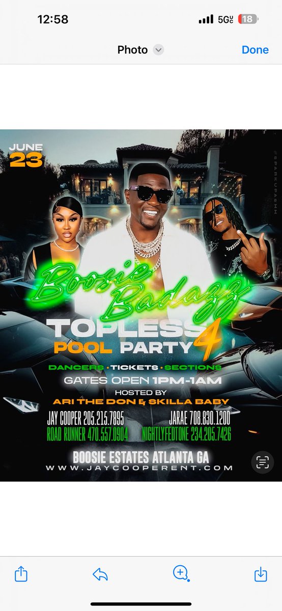 LINK N BIO FOR TICKETS ‼️‼️‼️‼️‼️‼️‼️‼️TOPLESS POOL PARTY #boosieestates @_skillababy 
SECTIONS # 2052157895 2342057426 7088301200 (470) 557-0904 🔥🔥🔥🔥‼️‼️‼️💵💵‼️🔥🔥🔥🔥‼️‼️‼️‼️‼️‼️‼️IF U TRYNA DANCE  HIT THE NUMBERS ‼️🔥WE ALSO DOING PERFORMANCE SLOTS HIT THE NUMBERS…