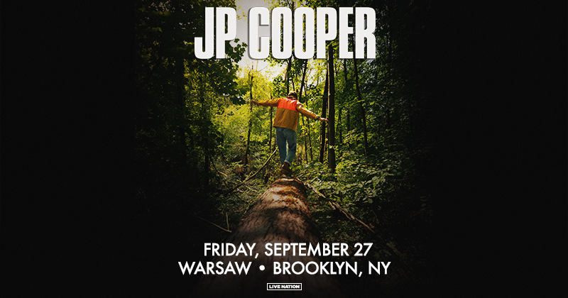 British singer-songwriter @JPCooperMusic is bringing his world tour to Brooklyn on September 27! 🎵 LN PRESALE - Happening NOW [code: RIFF] 🎵 ON SALE - Fri, 4/26 @ 10am 🎟 livemu.sc/3QgBLO2