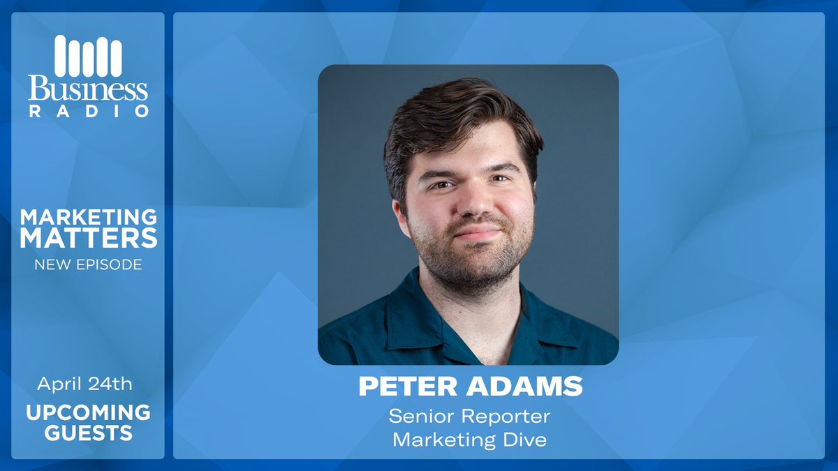 TODAY at 5pm ET - @MarketingDive's @PatchAdams03 joins @BarbaraKahn & @AmReed2 to talk about #Marketing News: - #Google delays the end of third-party cookies - The Proposed #TikTokBan - Recent campaign launches from @Sprite @SouthwestAir & @ATT 🔊Tune in on @SXMBusiness🔊