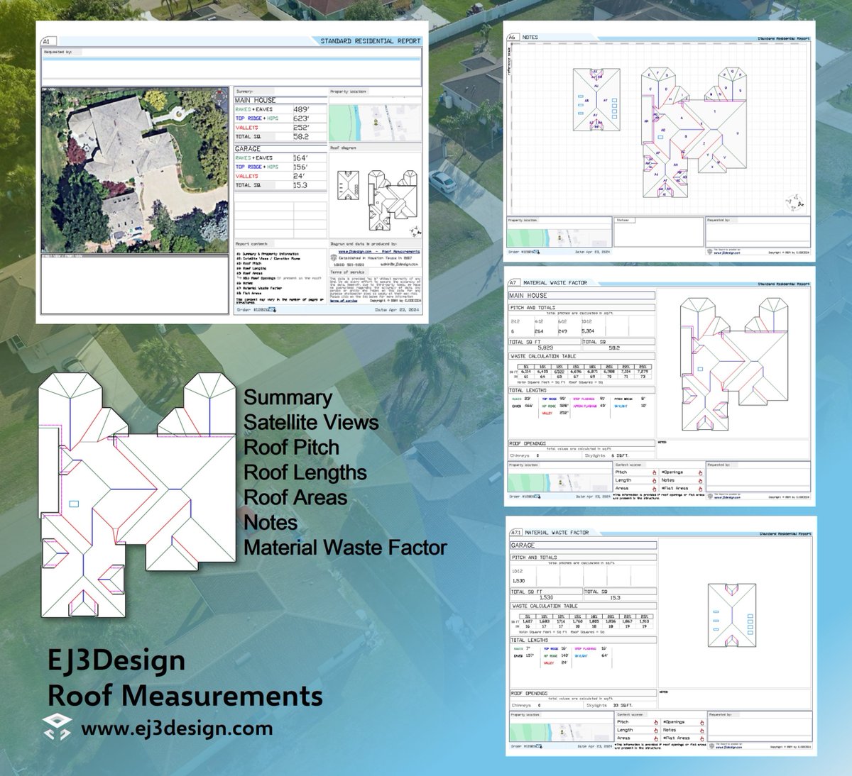 #roofmeasurements #ej3design #roofing #contractor #rooftop