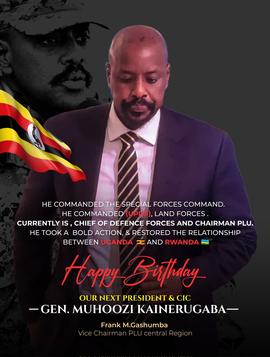 I'm writing to wish you a Happy Birthday. Thank you for your service to our Country. I hope you have many more years to keep up the Good Work. @mkainerugaba @BalaamAteenyiDr @adam_kungu @Kayera256 @karugire @kabandamajwega @adoniaayebare @Pl_uganda @MuhooziDiehards