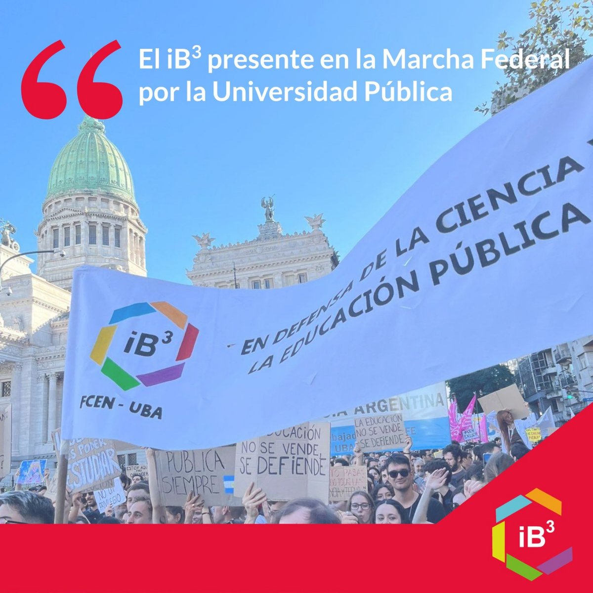 ib3enfcen's tweet photo. Ayer #23A participamos de la Marcha Federal Universitaria llevando nuestra bandera en alto. https://t.co/Y7IlsJbEwe