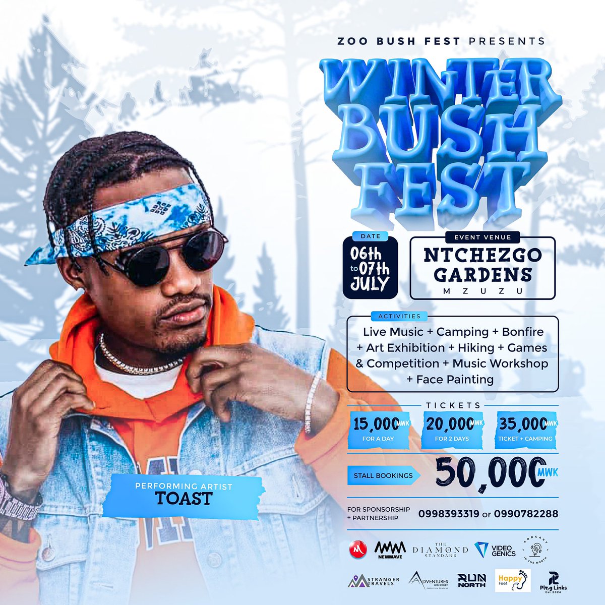 ZooBushFest2024's tweet photo. Surrounded by great vibes and even greater music! 🎶✨ Introducing @_toastofficial_ as one of the performers at Winter Bush Fest. ❄️🌴
Tickets available from 1st May 

#2024Edition 
#WinterBushFest https://t.co/ir9QsqfY0K