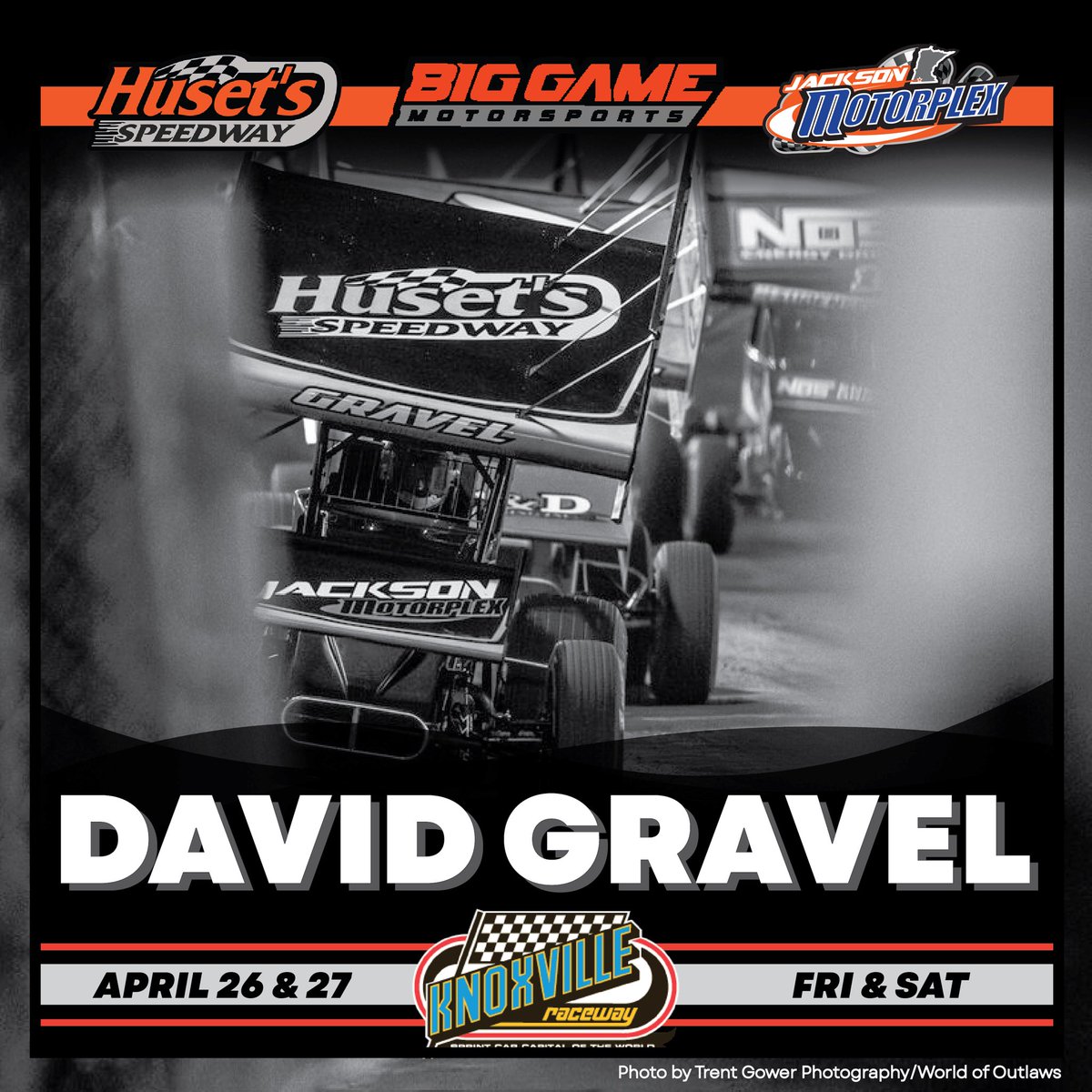 The first trip of the year to @knoxvilleraces is on tap for @BigGameMotorspt driver @DavidGravel, who has officially won a @WorldofOutlaws race at the track during four of the last six years! #TeamILP