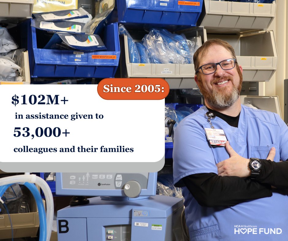 Click the link below to learn more about the HCA Healthcare Hope Fund. #OurHopeFund #CareLikeFamily

hcahopefund.com