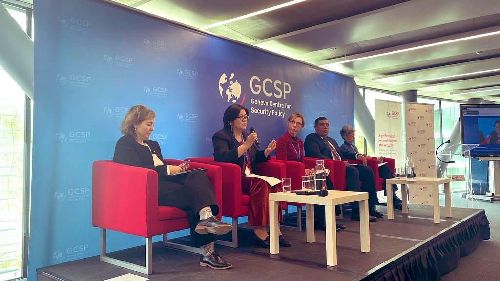 We are pleased to attend @TheGCSP event on returning foreign fighters & their families and share Kazakhstan's experience & approaches in addressing this complex issue. 🇰🇿 was one of the first countries to carry out large-scale repatriation operations from the Middle East.