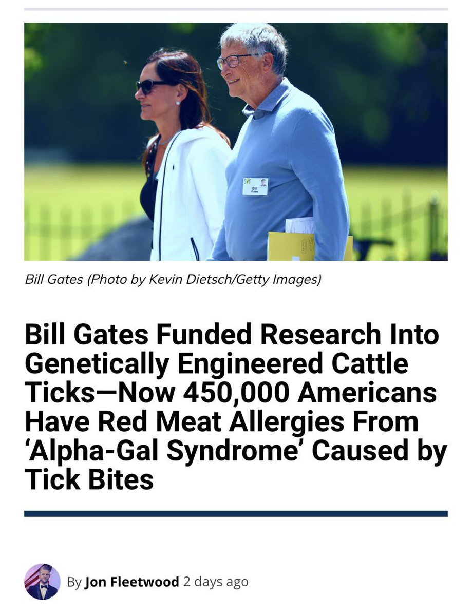 How is this man not behind bars? 

Bill Gates funded research into genetically engineered cattle ticks.