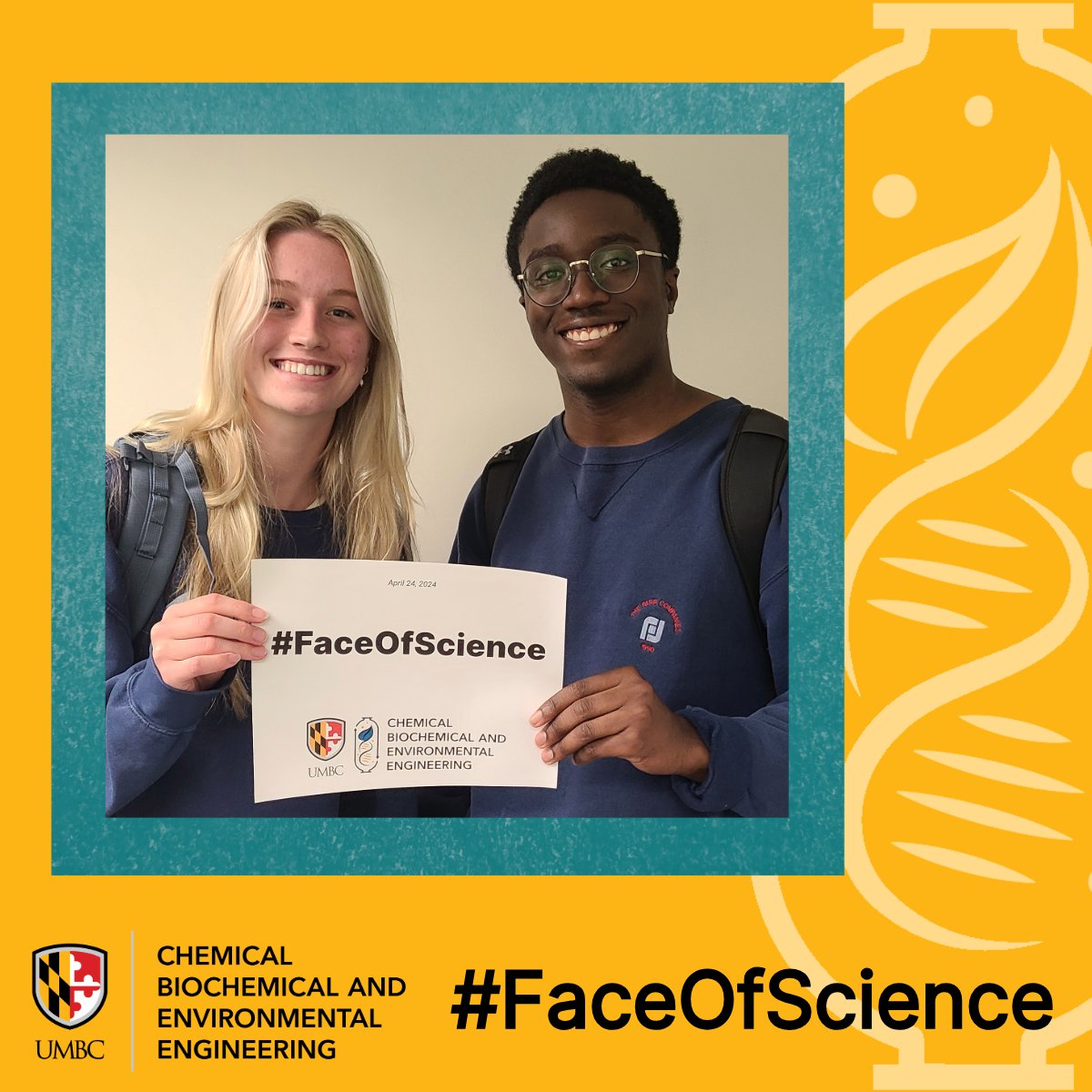 UMBC CBEE (@umbc_cbee) on Twitter photo Meredith Morse & Joshua Dayie are #undergraduate researchers with <a href="/Mark_R_Marten/">Mark R. Marten</a> in the #MartenLab and are the #FaceOfScience <a href="/UMBC/">UMBC</a> #UMBCEngineering <a href="/enhancescience/">Enhance Science</a> #meyerhoff
Morse student profile: youtu.be/PNA4yUuhogk?fe…
Dayie student profile: youtu.be/Fyr8MHpKAo8?fe… Meredith Morse & Joshua Dayie are #undergraduate researchers with <a href="/Mark_R_Marten/">Mark R. Marten</a> in the #MartenLab and are the #FaceOfScience <a href="/UMBC/">UMBC</a> #UMBCEngineering <a href="/enhancescience/">Enhance Science</a> #meyerhoff
Morse student profile: youtu.be/PNA4yUuhogk?fe…
Dayie student profile: youtu.be/Fyr8MHpKAo8?fe…
