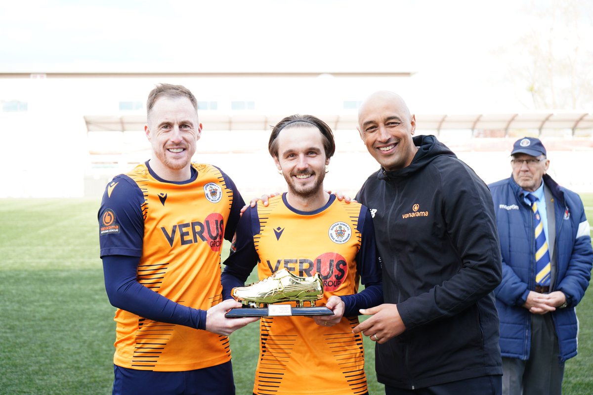 What a season! 🟡🔵
19 Goals ⚽️⚽️⚽️
Golden Boot, Players Player &amp; Supporters Player🏆
More importantly an absolute pleasure putting the shirt on every week with such a great group of people on and off the pitch, followed by the most supportive fans you could ask for <a href="/sloughtownfc/">Slough Town FC</a>