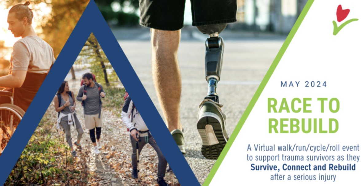 The Trauma Survivors Network: Race to Rebuild is a a virtual walk/run/cycle/roll event to support trauma survivors as they Survive, Connect and Rebuild after a serious injury. Learn more and sign up here: ohsu.edu/trauma-center/…