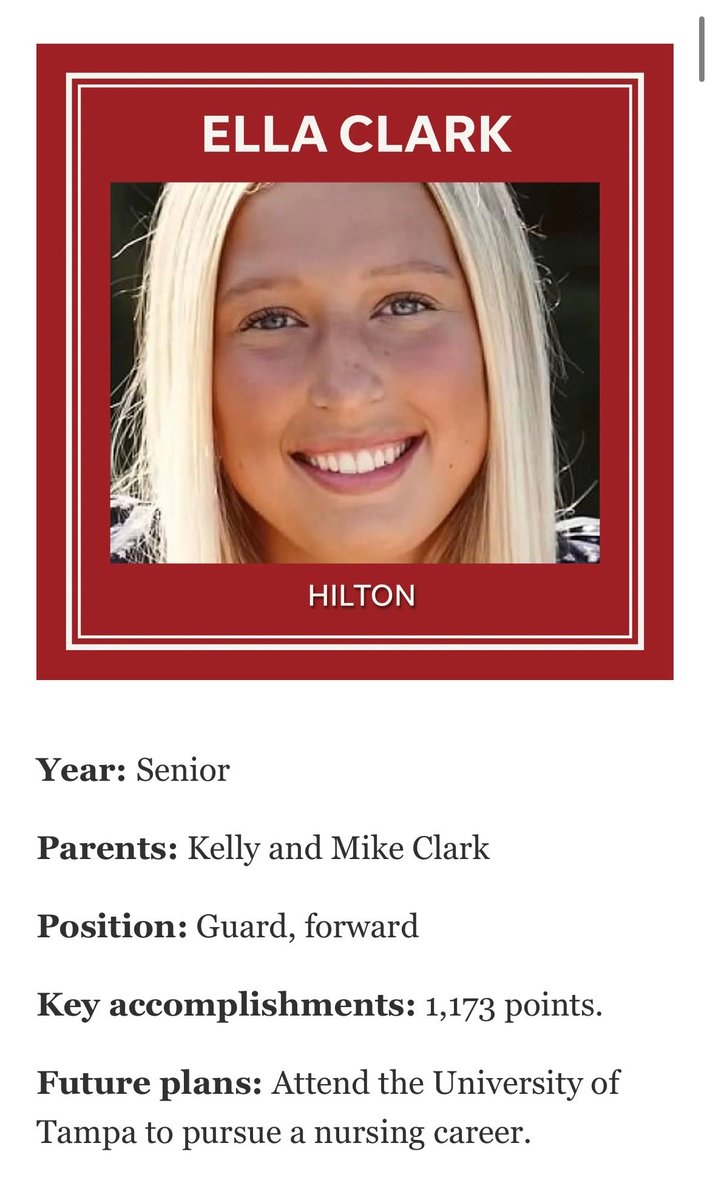 HiltonGirlsBBall (@ladycadetshoops) on Twitter photo <a href="/HiltonCadets/">Hilton Athletics</a> <a href="/BarstoolHilton/">Barstool Hilton</a> <a href="/HeiseMallory/">Mallory Heise</a> <a href="/ellaclark2024/">Ella Clark</a> <a href="/PrimetimeBall_/">Primetime585⭕️</a> Congratulations to Mallory Heise (Player of the Year) and Ella Clark (1st Team) for their All Greater Rochester selections. <a href="/HiltonCadets/">Hilton Athletics</a> <a href="/BarstoolHilton/">Barstool Hilton</a> <a href="/HeiseMallory/">Mallory Heise</a> <a href="/ellaclark2024/">Ella Clark</a> <a href="/PrimetimeBall_/">Primetime585⭕️</a> Congratulations to Mallory Heise (Player of the Year) and Ella Clark (1st Team) for their All Greater Rochester selections.