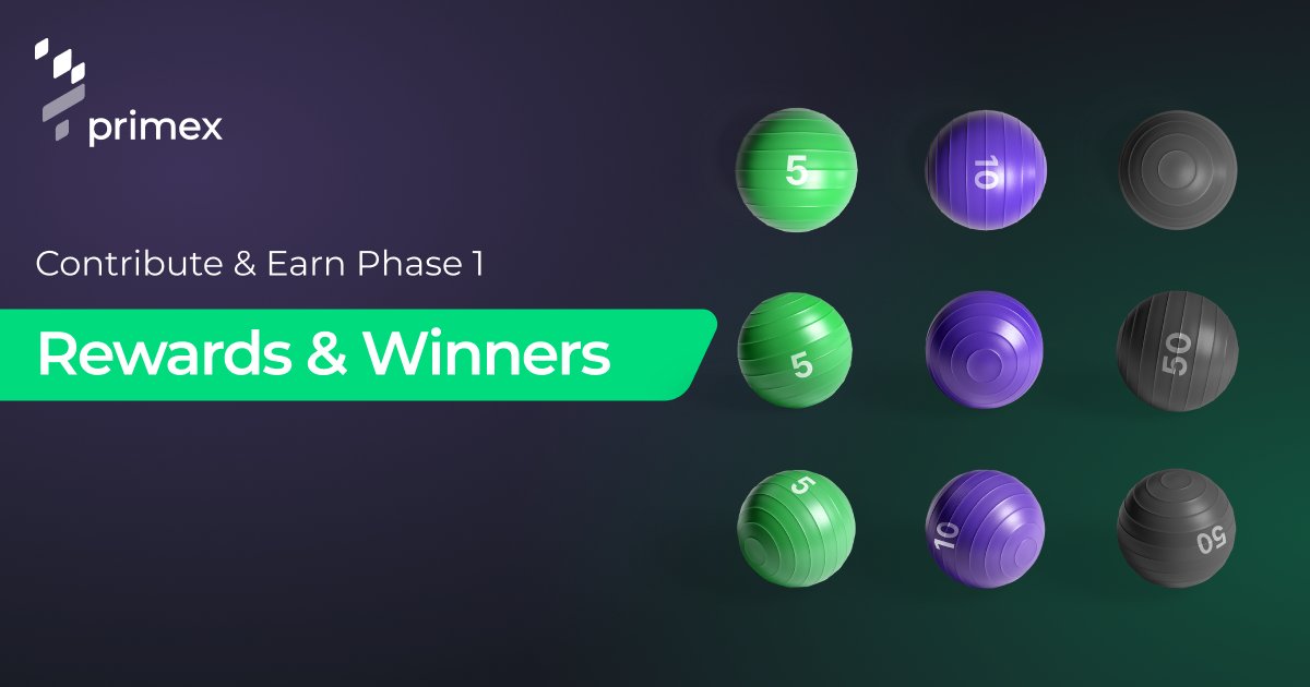 Hey Primexers! Got some awesome news for you!📢 We're super excited to let you know that we've rolled out the rewards for the 200 lucky participants who nailed it in the 1st Phase of the Primex Contribute & Earn Program, which we launched with @CoinList. ⌛️The first phase went…