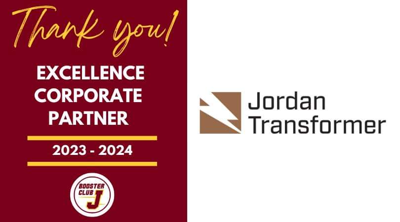 JordanBooster's tweet photo. It is an Honor to have Jordan Transformer as one of our 2023-2024 Excellence Corporate Partners!
Thank you for your Corporate Partnership with the Jordan Booster Club!
#SupportLocal #WeAreJordan #JordanTransformer #ExcellencePartner https://t.co/bEwafVBcHL