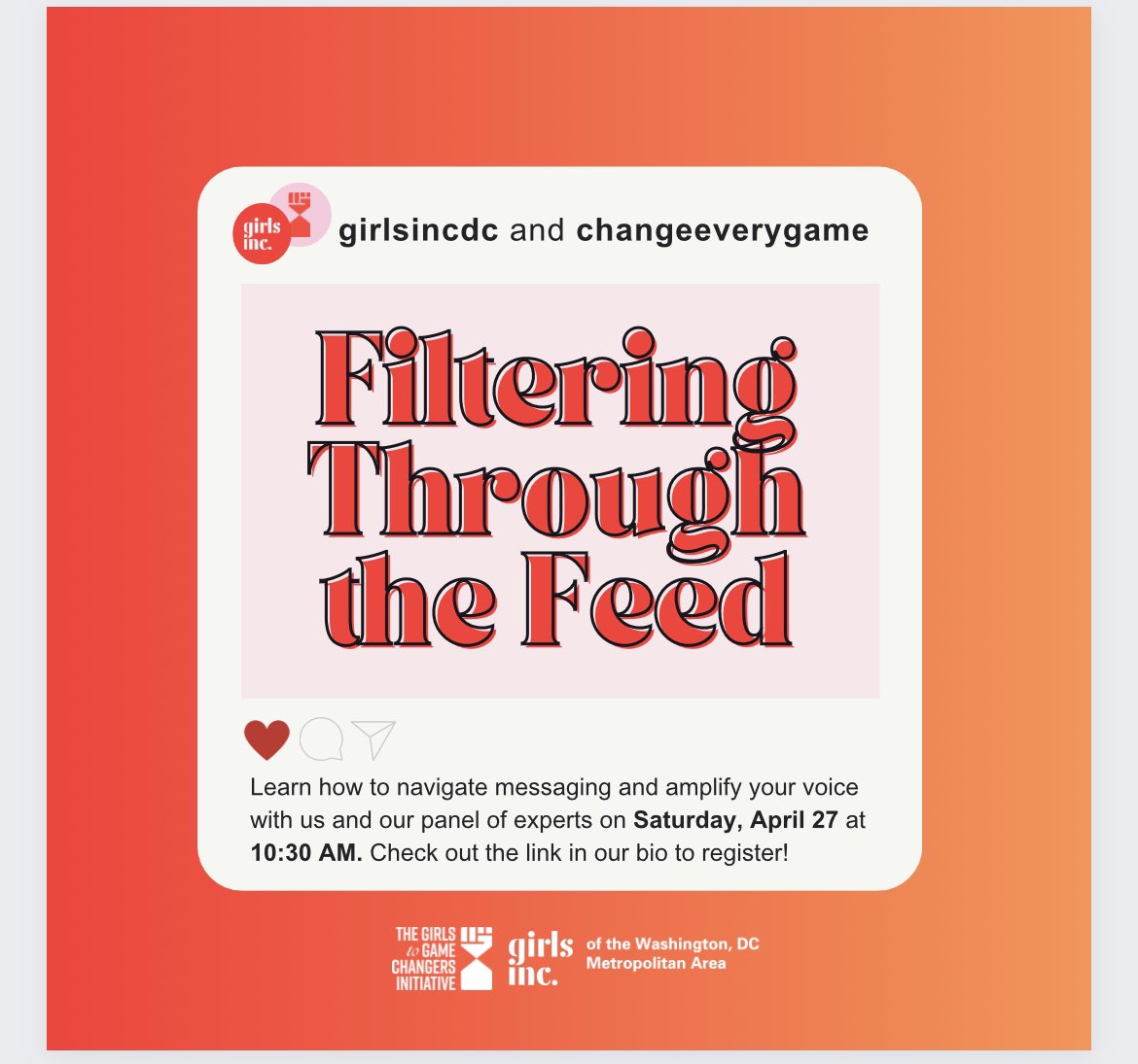 Building community is what we do. Don’t miss out on this free workshop. All MS/HS girls are welcome. <a href="/GirlsIncDC/">Girls Inc. DC</a>  <a href="/DupeeforDC/">Natasha Dupee</a> <a href="/dcpl/">DC Public Library</a>