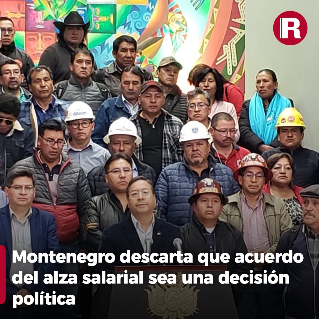 #LaRazónPlus #Salario #Bolivia Montenegro descarta que acuerdo del alza salarial sea una decisión política. Lea la nota completa: go.la-razon.com/S4jKtB