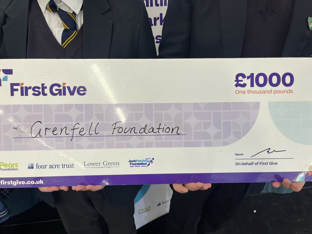 Well done to the Year 8 team @TheHurlinghamAc who has won £1000 for the Grenfell Foundation! Your presentation blew the judges away! @JPFoundation