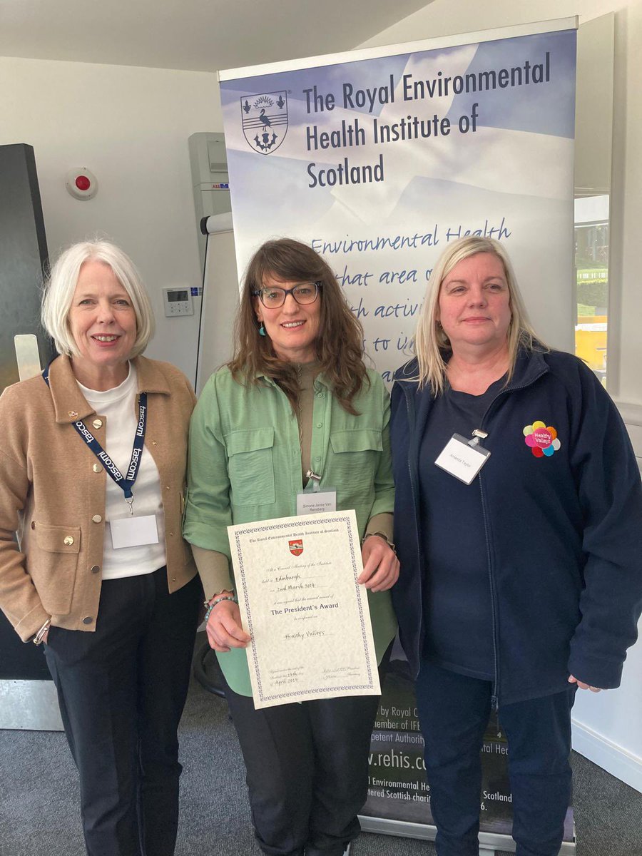 We would like to congratulate our award winners today Ruth Robertson for Meritorious Endeavours in EH Lisa McCann for Fellowship of the Institute Prof George Morris and Dr Carole McRae Honorary for Vice-President role of the Institute Healthy Valleys for the Presidents Award