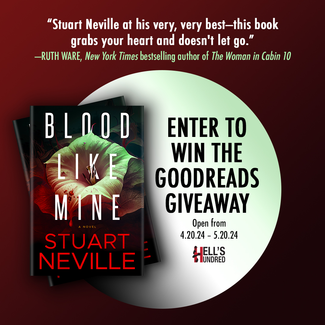 🚨 Enter the Goodreads giveaway for a chance to win BLOOD LIKE MINE by @stuartneville! In Neville’s daring foray into horror fiction, a mother takes desperate measures to protect her daughter in a blood-chilling highway pursuit across the Southwest. goodreads.com/giveaway/show/…