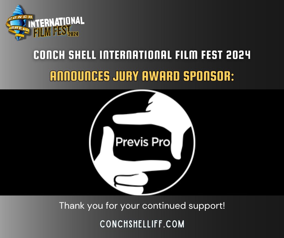 We extend our heartfelt gratitude to Previs Pro for their invaluable support and generous contribution.  

#CSIFF
#PrevisPro
#CaribbeanFilm
#CaribbeanDiaspora
#conchshelliff
#CaribbeanFilmFestival
#caribbeanwriters
#AwardSponsor
#CSIFF24
#Conchshellproductions
