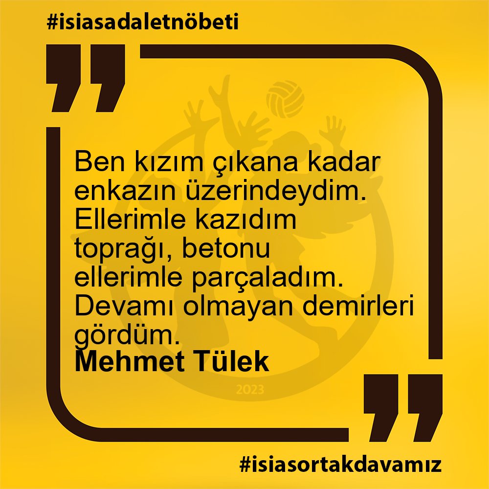 isiasnobet's tweet photo. Mehmet Tülek - Ben kızım çıkana kadar enkazın üzerindeydim. Ellerimle kazıdım toprağı, betonu ellerimle parçaladım. Devamı olmayan demirleri gördüm.

#isiasadaletnöbeti
#isiasortakdavamız
#isiasolasıkast
#isiasemsaldavaolacak https://t.co/RG1hQ4bQ5g