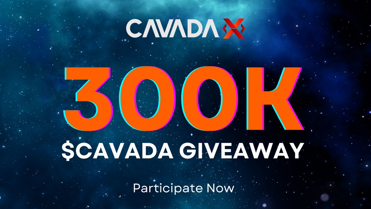 Don't miss out on the BIGGEST #GIVEAWAY yet! 

Participate in the CavadaX #giveaway for a chance to win 300,000 CAVADA Tokens!

- Follow: @CavadaXofficial @cavadadao  
- Join telegram: t.me/cavadachat
- Like, RT & Tag 3 Friends  

Drop your bep20 address.

#cavada