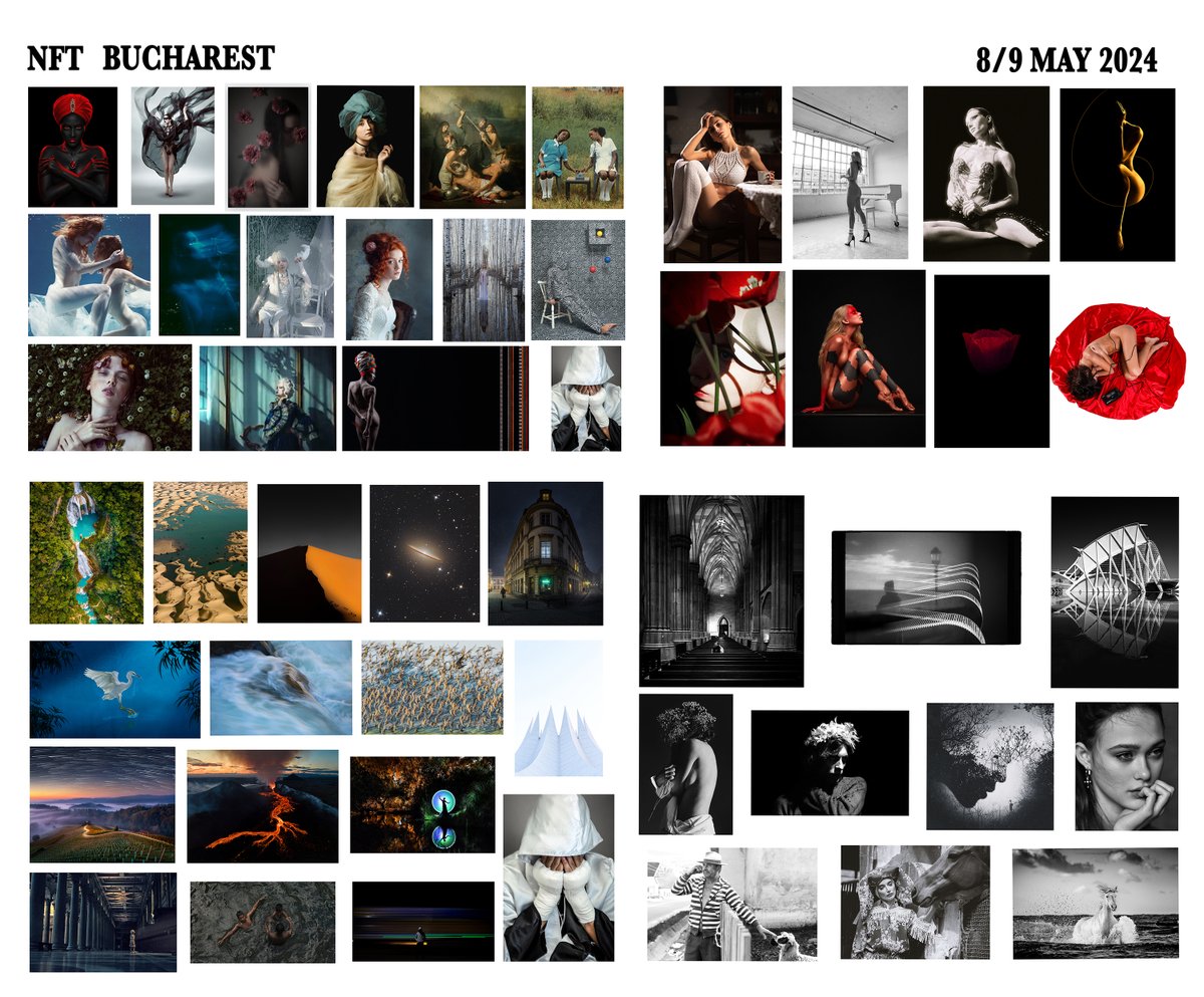 GN / GM ❤️ I completed the photo curation for @nft_bucharest . Thank you for all the wonderful art and congratulations to all the artists. I curated 50 pieces from approximately 450 works. If you want to look at it in more detail, it is below. I'm looking forward 🔥