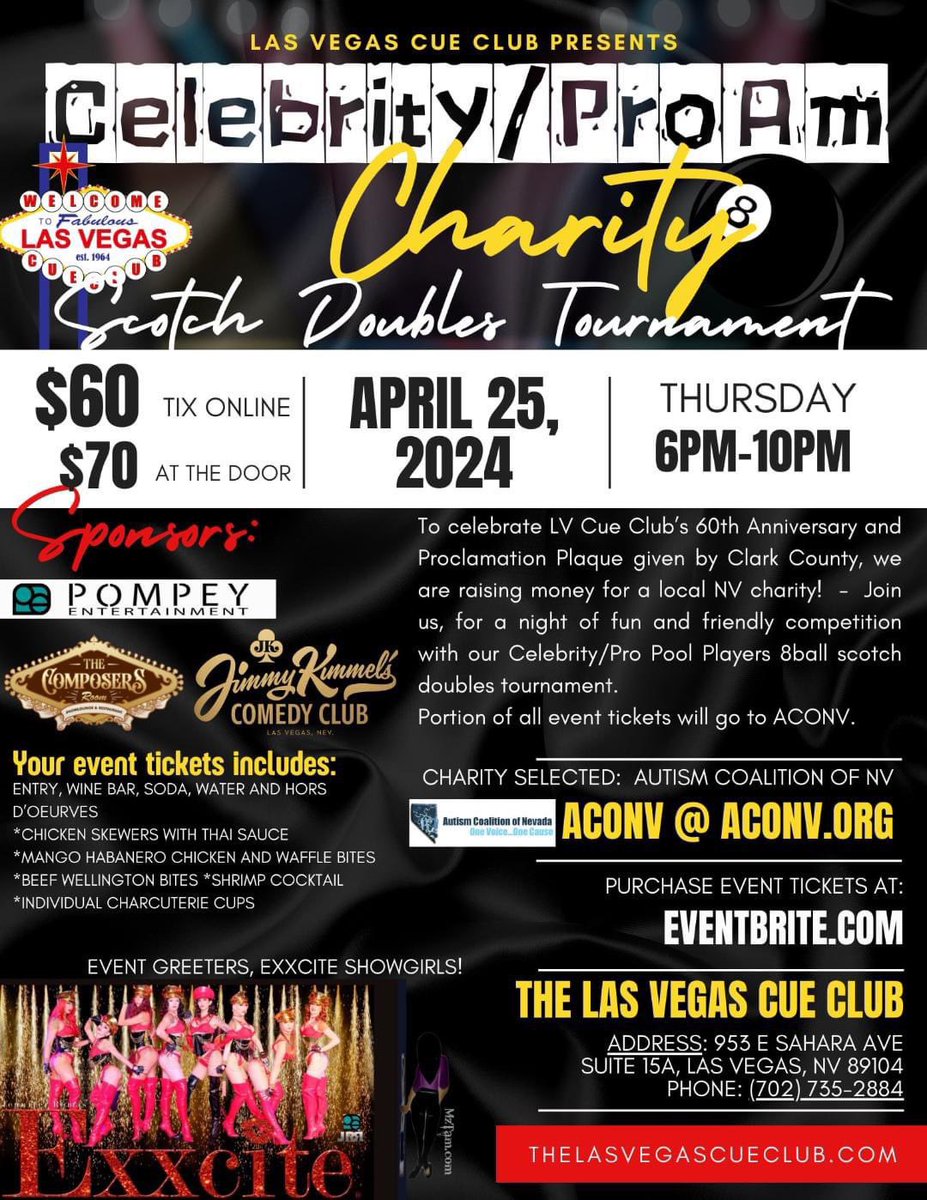 JohnShaw666's tweet photo. Hey Boils and Ghouls!!!!

All the hip cats are going to be at this AMAZING event to help raise money for the @autism_nevada tomorrow night at the @lvcueclub 

Come join me my @latenightmagic cast mates and a bunch of our other celebrity friends for a GREAT cause!!!
#devildaddy https://t.co/fuz8gQkgMC