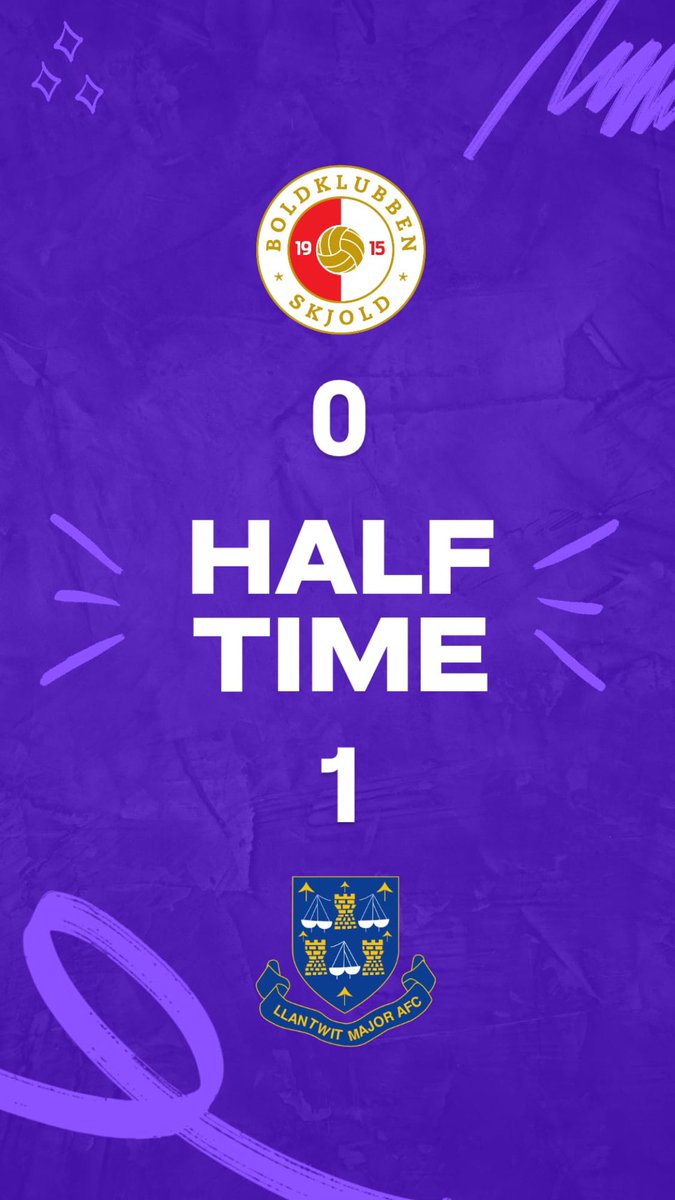 HT IN COPENHAGEN @BKSkjold 0-1 @LlantwitMajorFC An even game well fought by both sides, with the Welshmen who did well to take advantage of one of the few real chances to take the lead with Josh Morgan Watch the second half live at youtube.com/live/DI9OzKAVW…