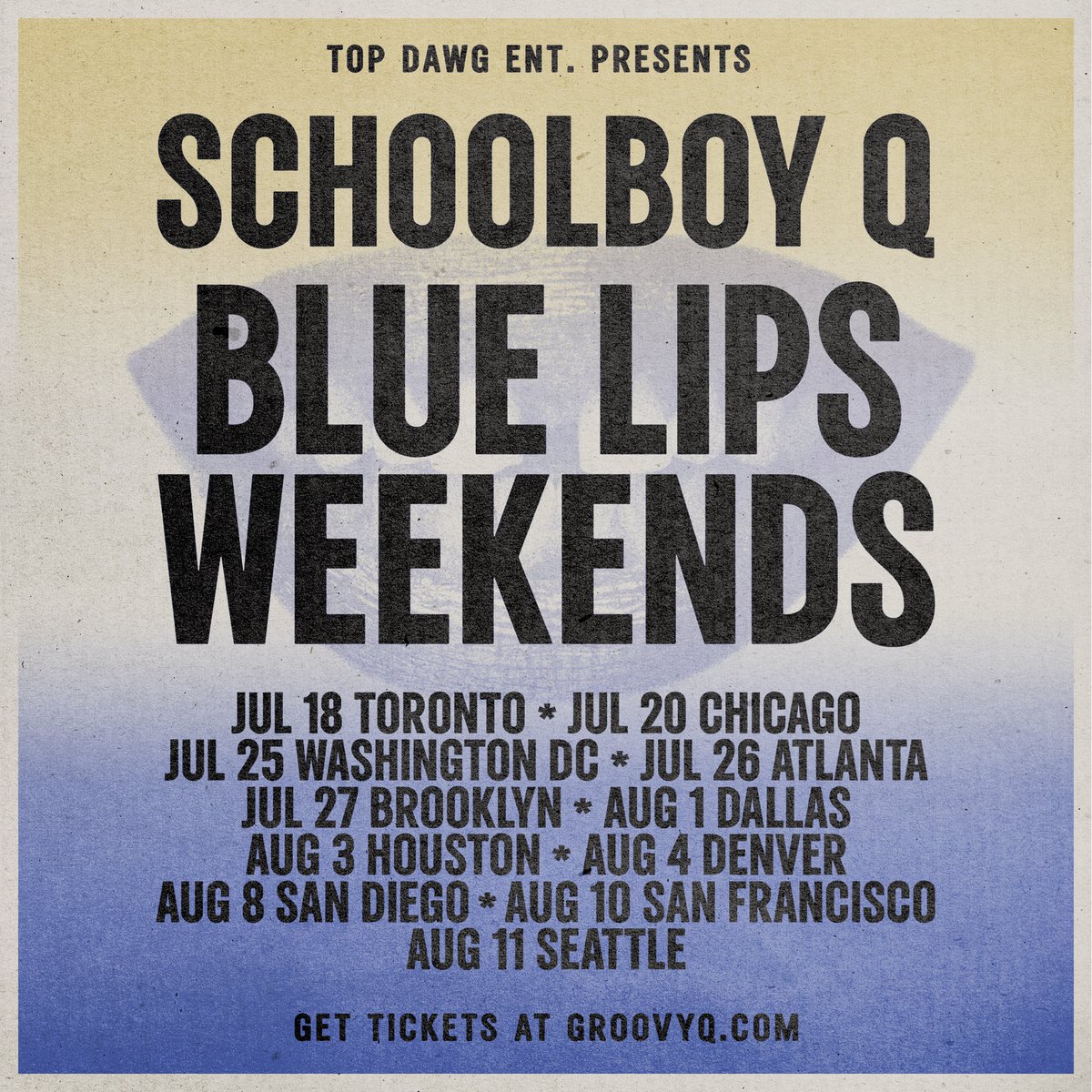 Only doing a few sHows. Blue Lips Weekends on sale Friday. laylo.com/groovyq/m/QwJ3V