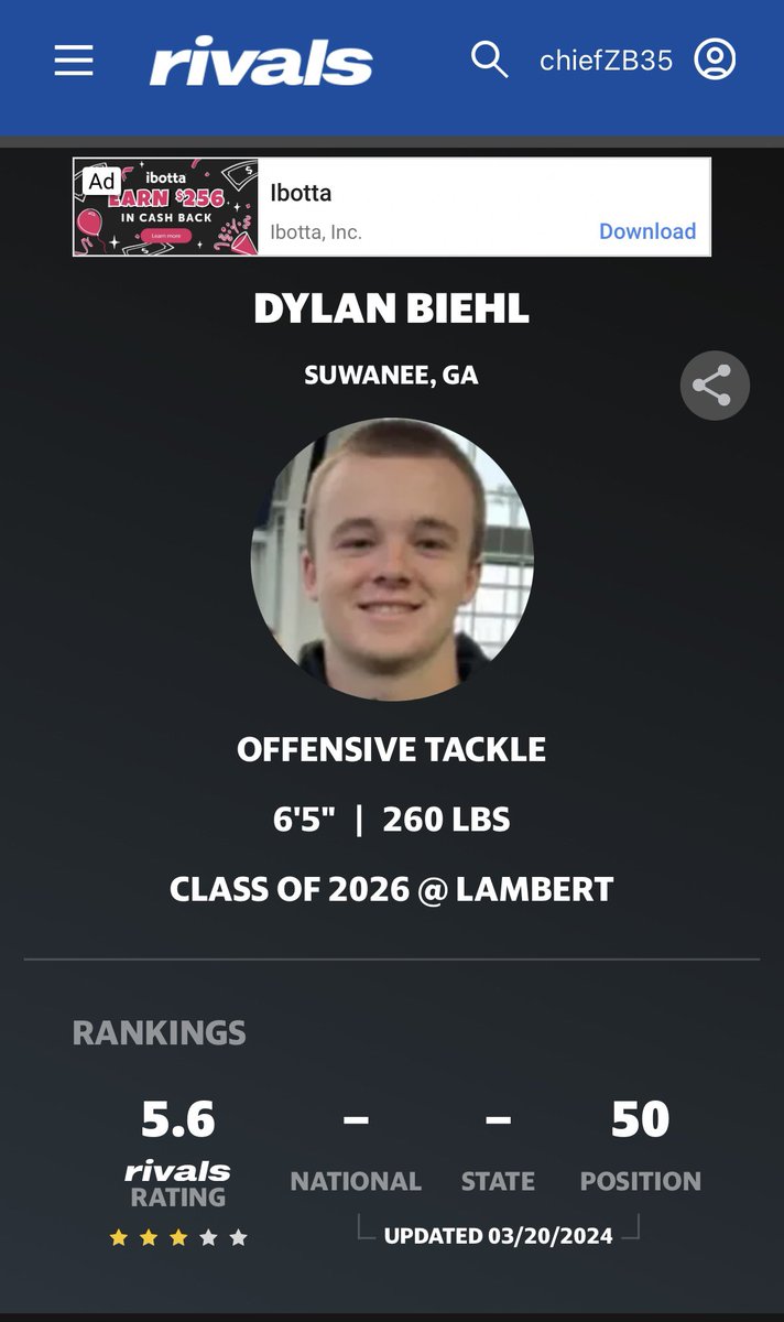 Thank you @247recruiting & @Rivals for the ⭐️⭐️⭐️ ranking. At 15 years old it’s pretty cool. My goal is to be a 5⭐️ person because that’s what matters most. @RecruitLambert @mtbeach29 @Vogel_LambertFB @RivalsFriedman @TomLoy247 @JohnGarcia_Jr @BrandonHuffman