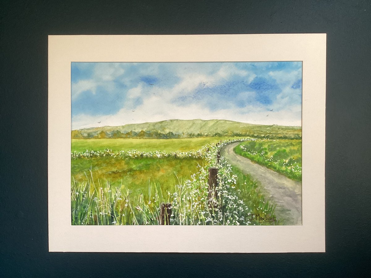 The beautiful landscape of The Vale of the White Horse, Oxfordshire, from my own photo taken quite a few years ago when I lived a few miles from Uffington in the village of Ashbury #painting #Oxfordshire #art #artforsale