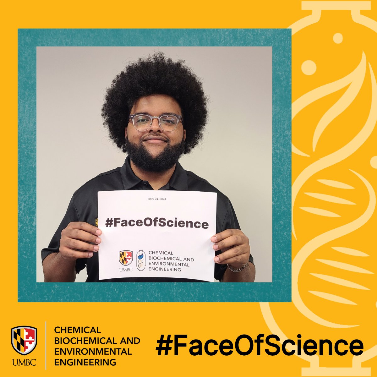 UMBC_CBEE's tweet photo. Sam Teklehaimanot is a chemical engineering #undergraduate student and #studentambassador is a #FaceOfScience
@umbclife #UMBC #UMBCEngineering
@enhancescience #ChemE https://t.co/BWTjiNIGkl
