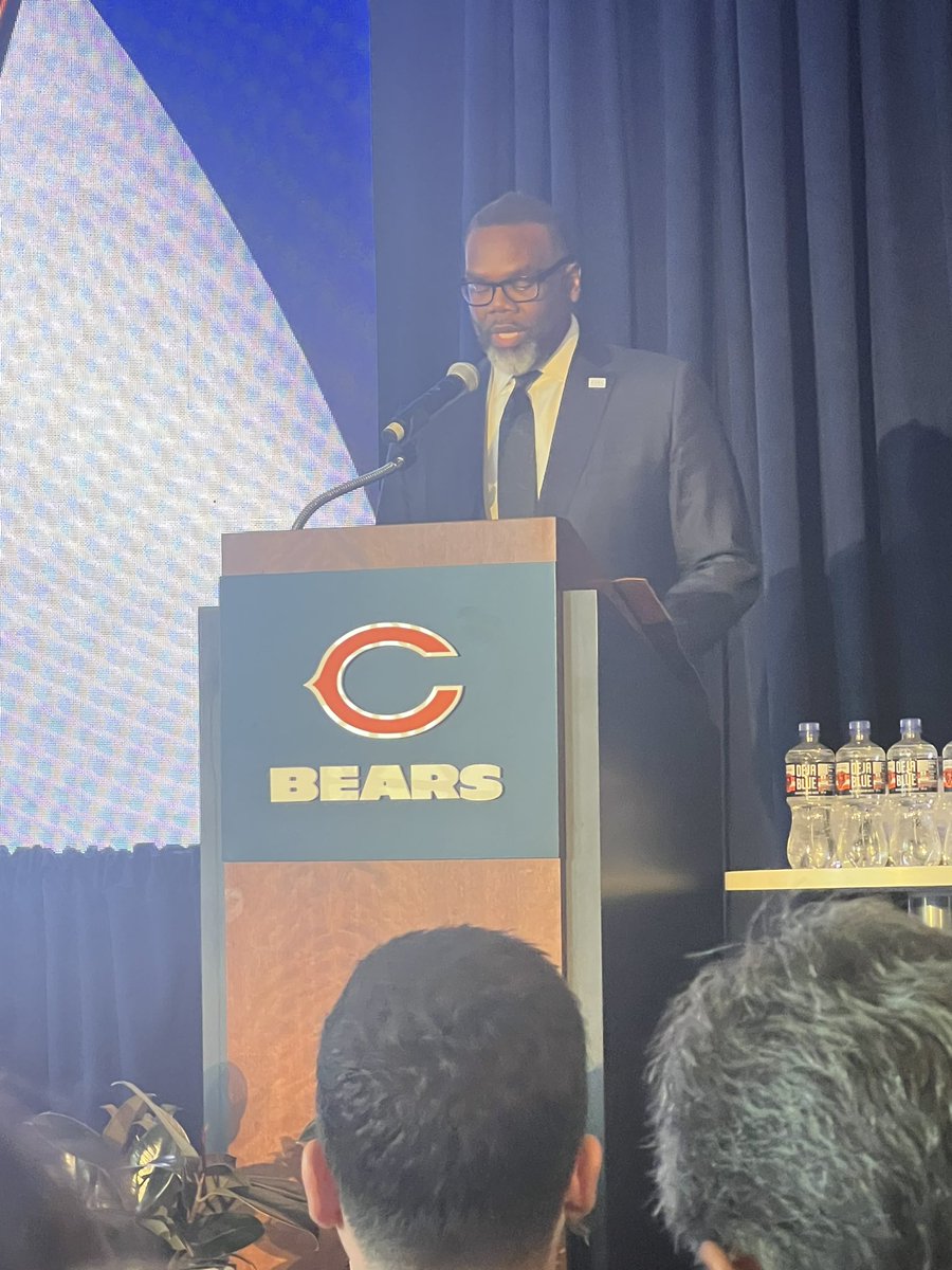 Mayor Johnson brags that a year ago it looked like the Bears were leaving Chicago but now they’re unveiling plans for a lakefront stadium. Johnson also claims the project will result in no new taxes for Chicago residents.