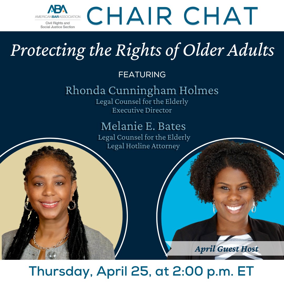 Please join me and LCE Attorney Melanie E. Bates as we talk about LCE's work, our Racial Equity Initiative and much more on the <a href="/ABA_CRSJ/">ABA Section of Civil Rights and Social Justice</a> Chair Chat tomorrow at 2 pm ET - youtube.com/watch?v=lhiwv8…