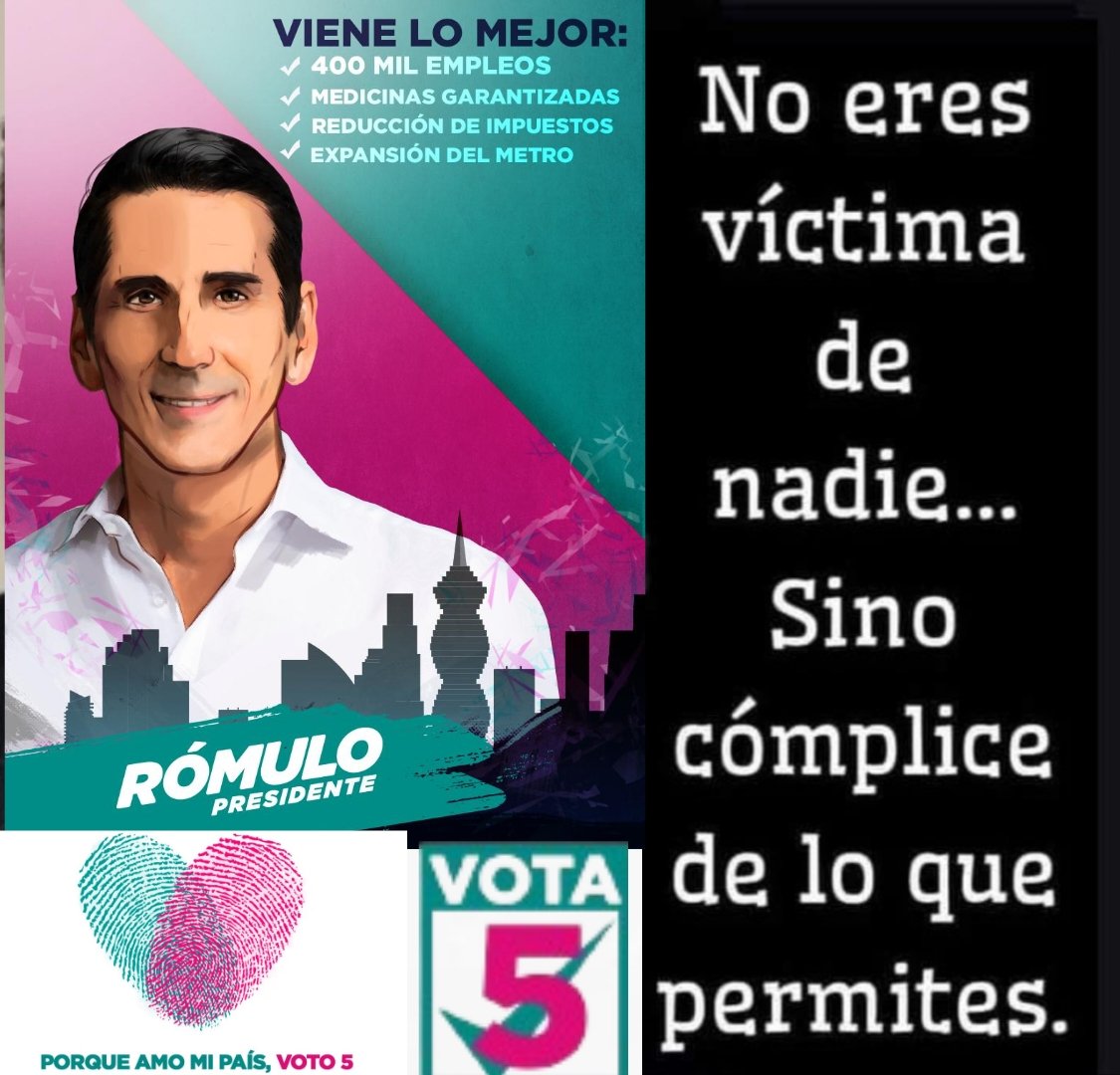Más Claro se Daña... Vota 5 Para que Venga lo Bueno <a href="/romuloroux/">Rómulo Roux</a> <a href="/comunicacion_cd/">cambiodemocraticocomunicacion</a> <a href="/juventudcd/">Juventud CD</a>