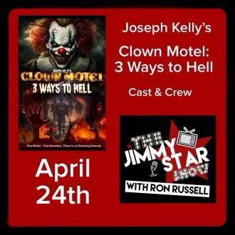 🔴🎬 COMING UP 3PM ET!! It’s the @jimmystarshow with Ron Russell!! Join hosts ⭐️ @ThisIsJimmyStar and ⭐️ @RonRussellShow in conversation with the cast and crew of #ClownMotel 3 🔴🎬 #TuneIn and #live #chat w4cy.com Proudly supported by @LadyLakeMusic