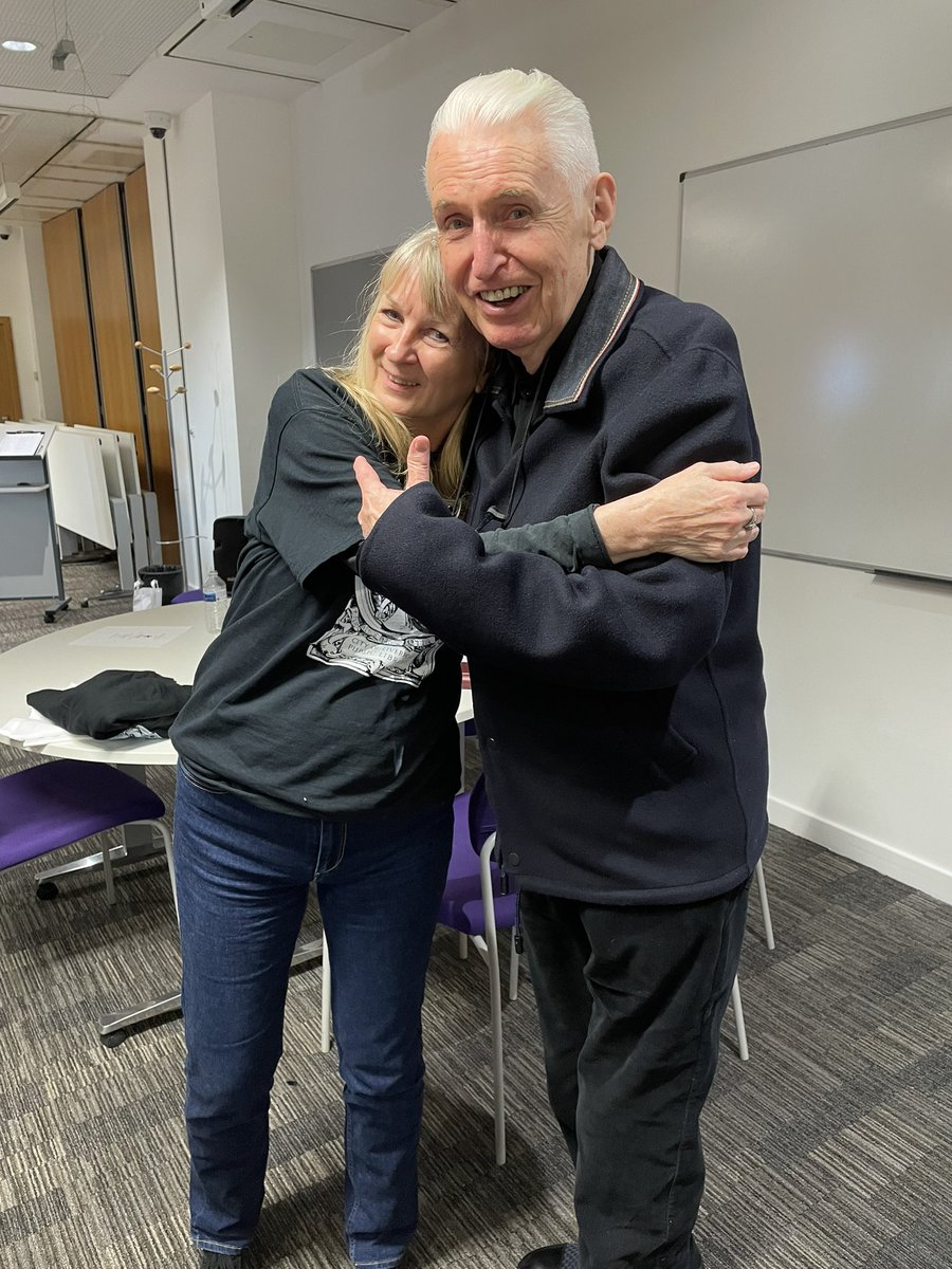 Our greatest thanks for our secret guest @_MikeMcCartney_ who gave up his valuable time to speak to our star stuck Beatles Lyrics students about the music and history of the Scaffold. Also special thanks to Sue Peterson and @spencerleigh5 . A fascinating relaxed Q+A