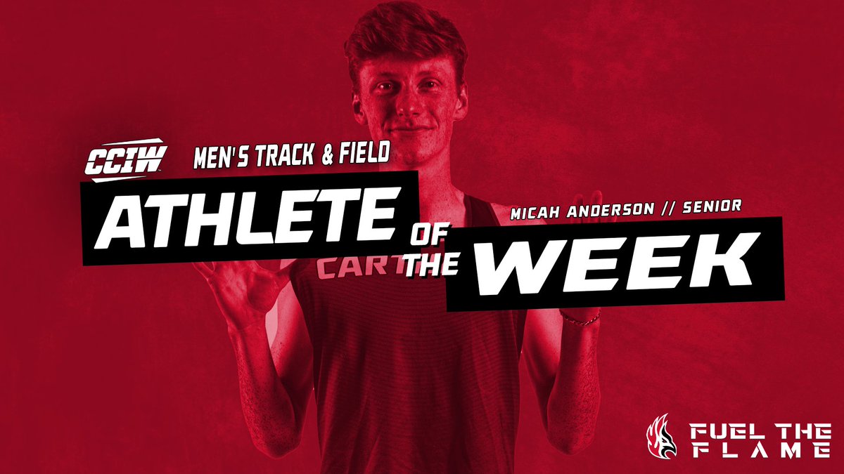 Congratulations to Micah Anderson for being named @cciw_athletics Athlete of the Week!!! #FuelTheFlame // #BirdsOnTop