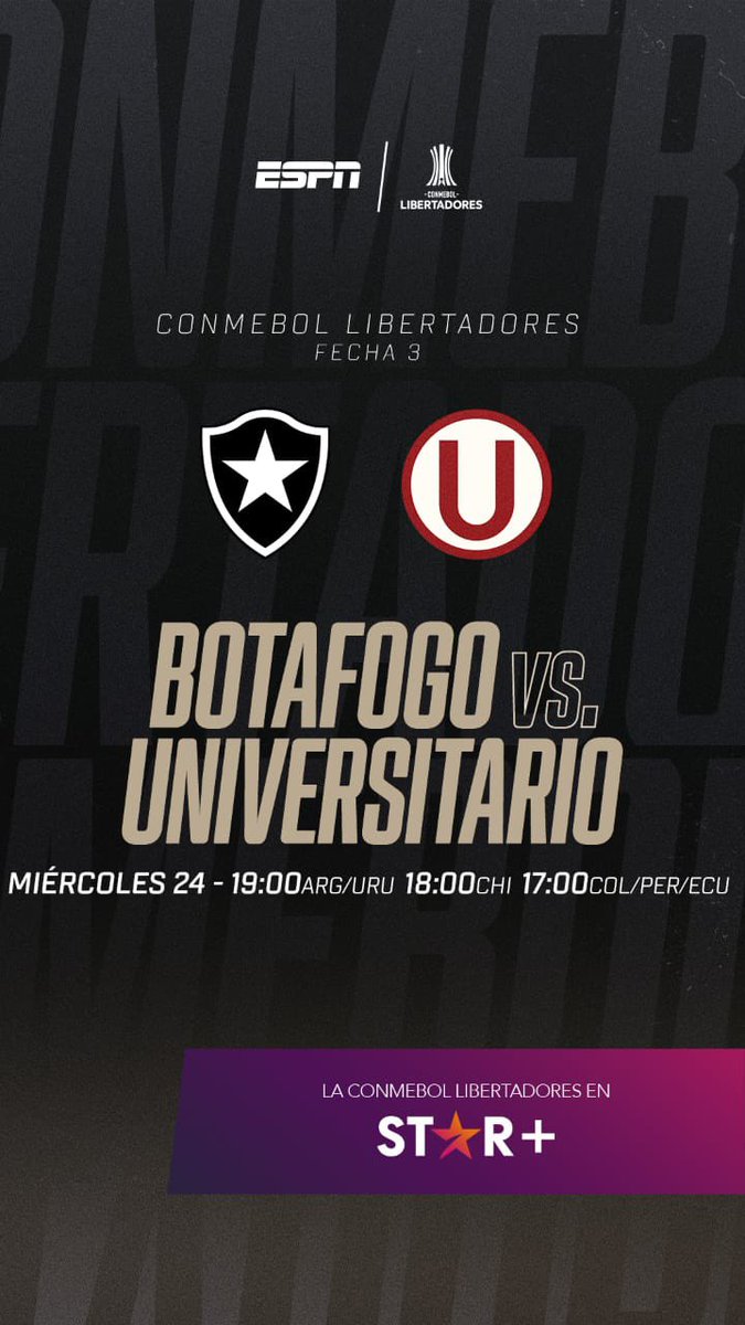 Universitario llega con 25 partidos sin perder. Hoy va por el 26 ante Botafogo en Brasil. Lindo reto. Narra @AlejoERivera y yo estaré en los comentarios. Los esperamos.