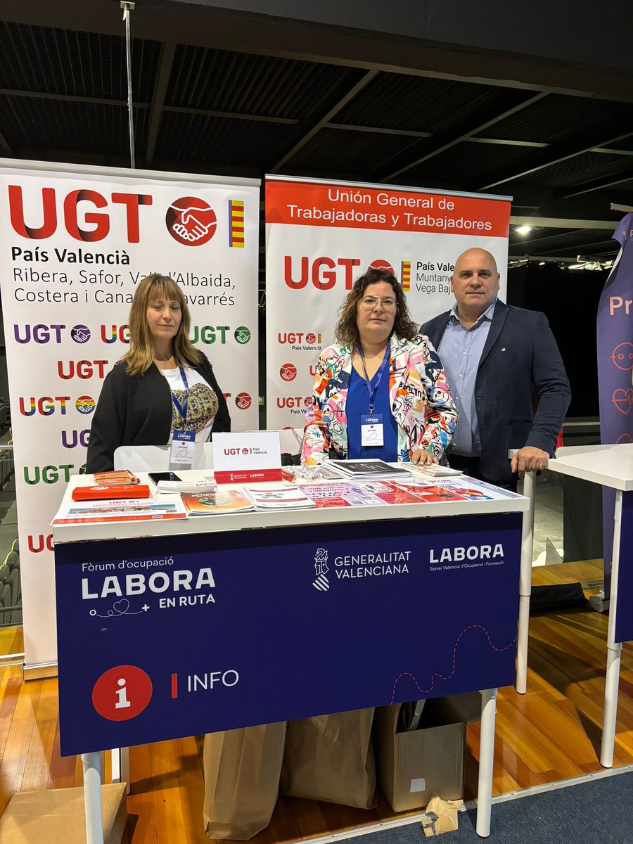 Hoy los Sec. Generales Ismael Senent y Raül Roselló han participado en el Foro Labora en Ruta del <a href="/GVAlabora/">GVA LABORA</a>.

 A través del  pacto por el empleo de <a href="/ACTAIO/">Actaio</a>, se han configurado varias mesas redondas y entrevistas a través de las empresas.

#UGT #ACTAIO #LABORA #EMPLEO #FORMACION