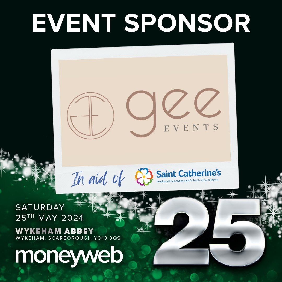 🎉 Big thanks to Gee Events for elevating Moneyweb's 25th Anniversary Charity Ball! They've gifted us a £200 decoration voucher & free access to their amazing props, bringing us closer to our £25K goal for @saintcathsuk family and carer room renovation 🌟