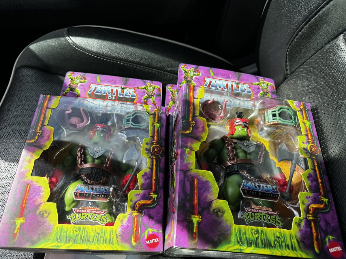 Well guess I can cancel my July ship date preorder on these. Grabbed one for a friend, kiddo and myself! They were hidden glad I moved stuff around! #MotU #MastersOfTheUniverse #tmnt #MOTUxTMNT