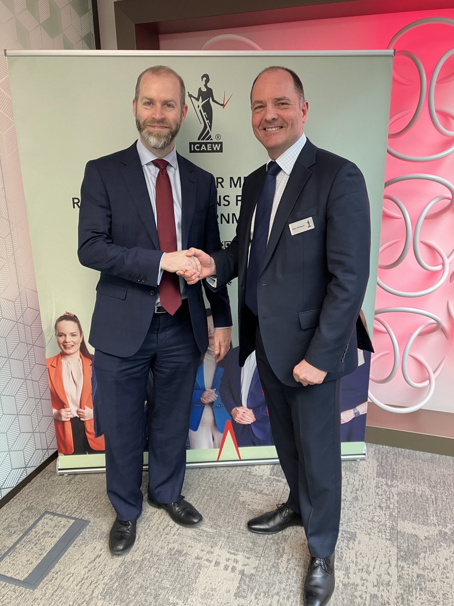 Delighted to welcome Shadow Secretary of State for Business and Trade, @jreynoldsMP, to Chartered Accountants' Hall this evening as part of a @Labour_Business event. A fantastic opportunity to discuss @ICAEW's manifesto recommendations for whomever forms the next government.