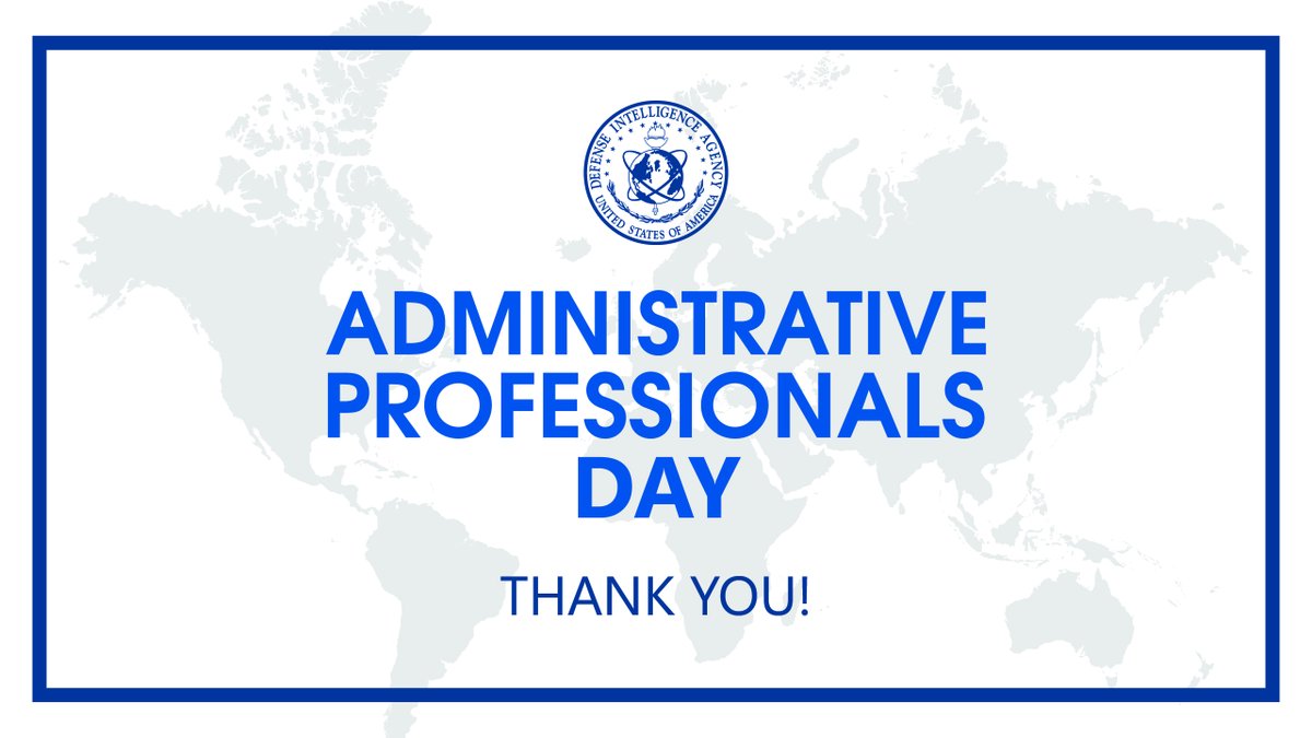 DIA's administrative professionals further our mission by providing exceptional round-the-clock support to officers operating in more than 140 facilities around the world. Thank you for your dedicated service!