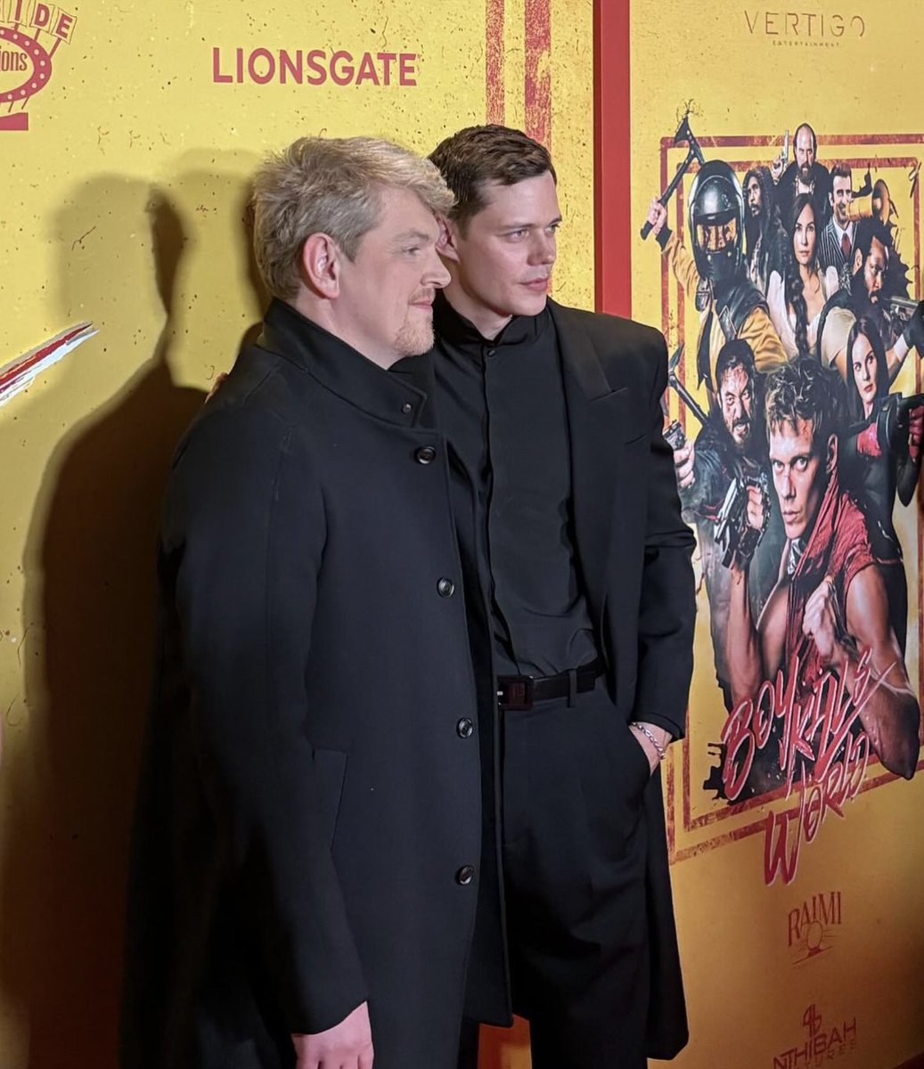 Bill and Boy Kills World director Moritz Mohr on the red carpet