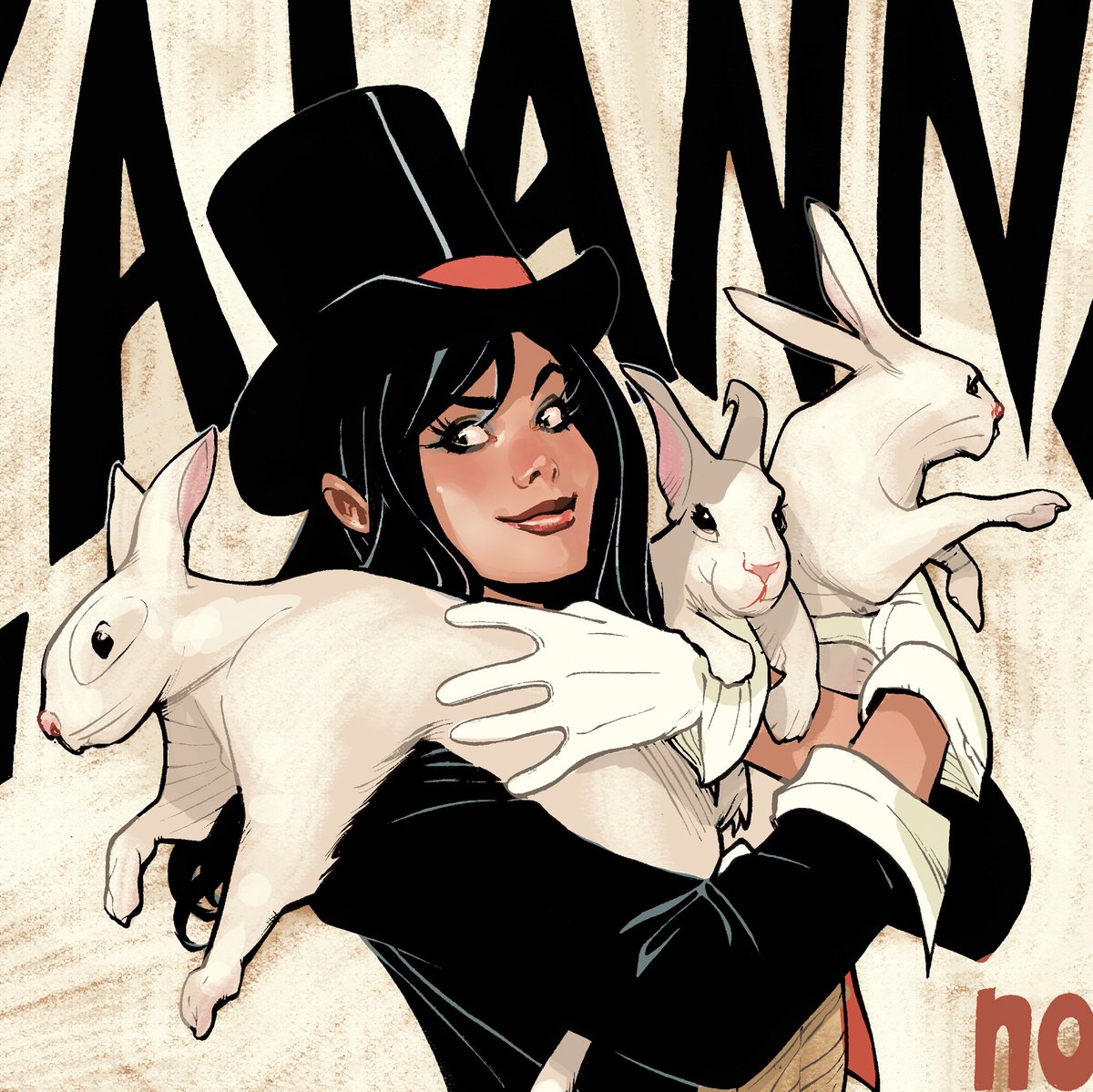 ELBUORT YNNUB Detail from an upcoming Zatanna cover from @DCOfficial Rachel Dodson Inks Pencil/Inks/Colors Me #zatanna