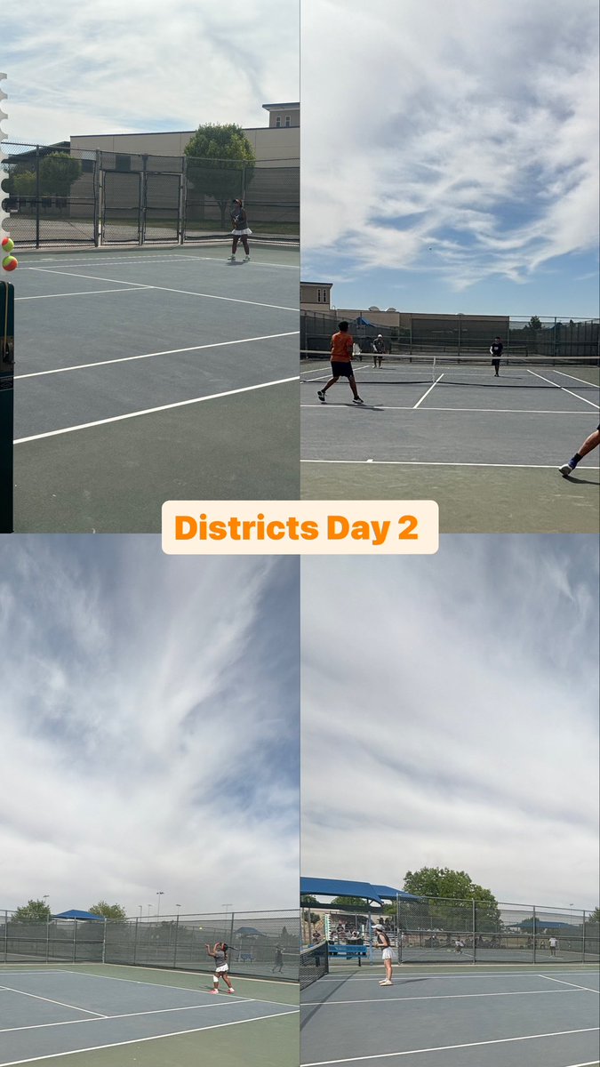 Rangers in action! Day 2 of districts. Let’s go Rangers🎾! Rangers Tennis would like to give a big shout out and thank you to @ssolis3  and the Ranger Girls Basketball for all your support and providing lunch for our Ranger Tennis team on our second day of rounds🧡🙌🏻💪🏻