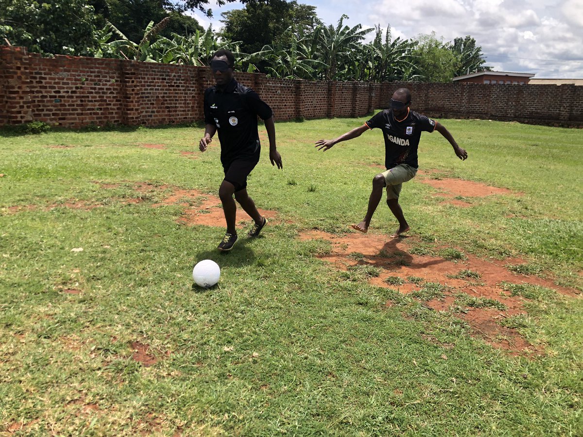 Metup with visually impaired students of New Living Hope training center of the Blind in Kikondo, Buikwe who I introduced to Blind football, trained coaches, donated to them blind football balls and eye shades to use in their trainings and mini competitions
