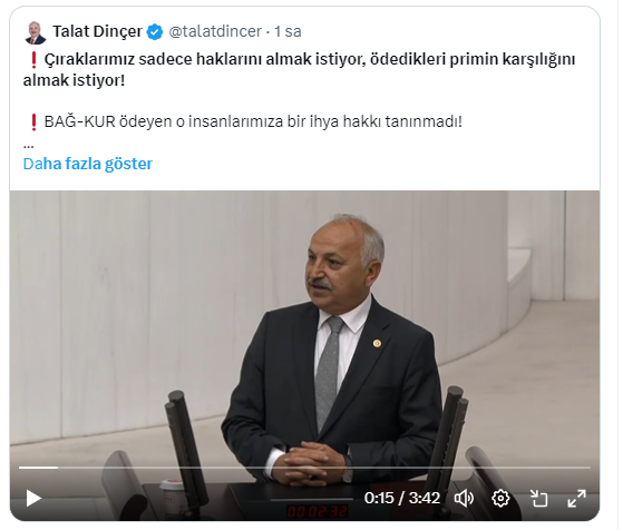 Türkiye Büyük Millet Meclisinde, Staj ve Çıraklık Sigortası Mağduriyetini en güzel bir şekilde anlatan değerli vekilimiz, CHP @herkesicinCHP Mersin Milletvekili Talat Dinçer'e @talatdincer çok teşekkür ederiz. 
@eczozgurozel
Çıraklar Yalnız Değil #ÖzgürBaşkanStajyerÇırağınYanında